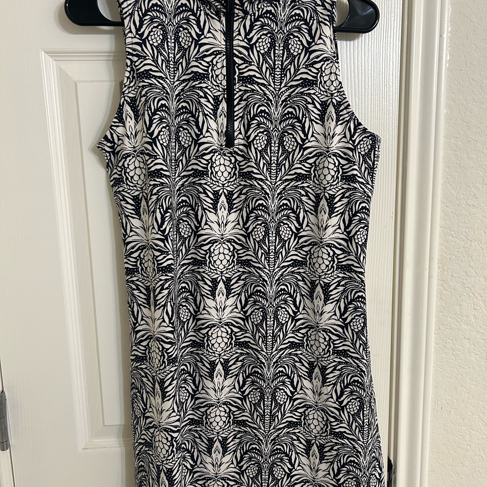 Tommy Bahama Black and White Sleeveless Midi Dress